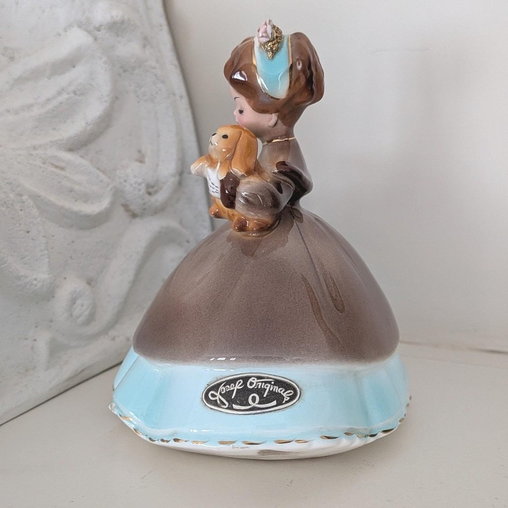 Rare Vintage Josef Originals Little Pet Series Girl with Puppy Dog Figurine - Picture 3 of 6